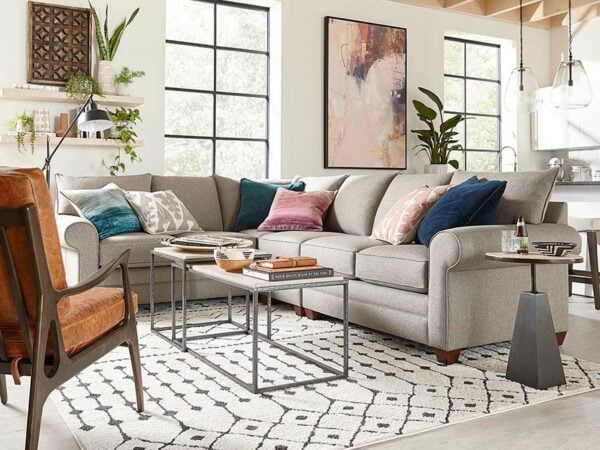 Living room sectional in room