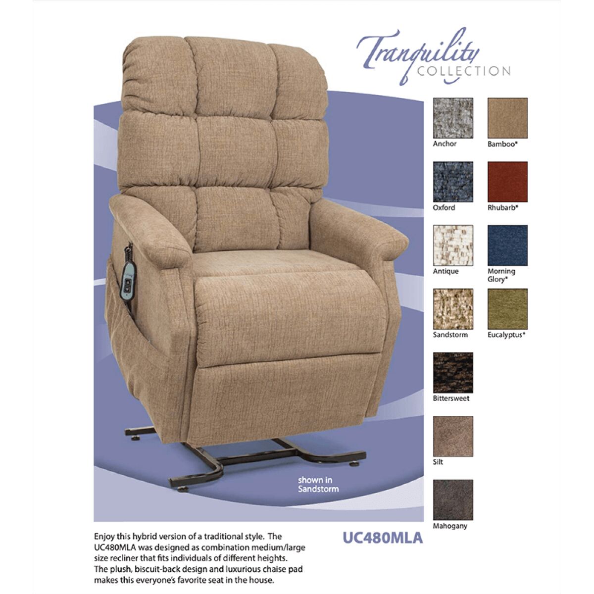 UC480 Medium Large Power Lift Recliner - Image 2