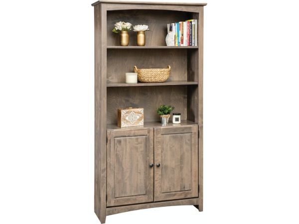 Alder Bookcase 36 x 72H with Doors - Image 2