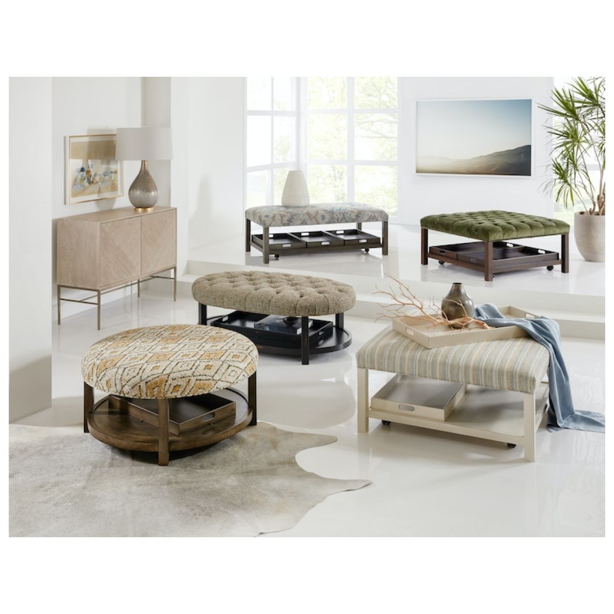 Haven Oval Tufted Ottoman - Image 3