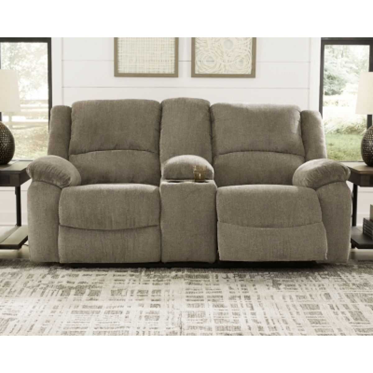 Draycoll Reclining Loveseat with Console - Image 9