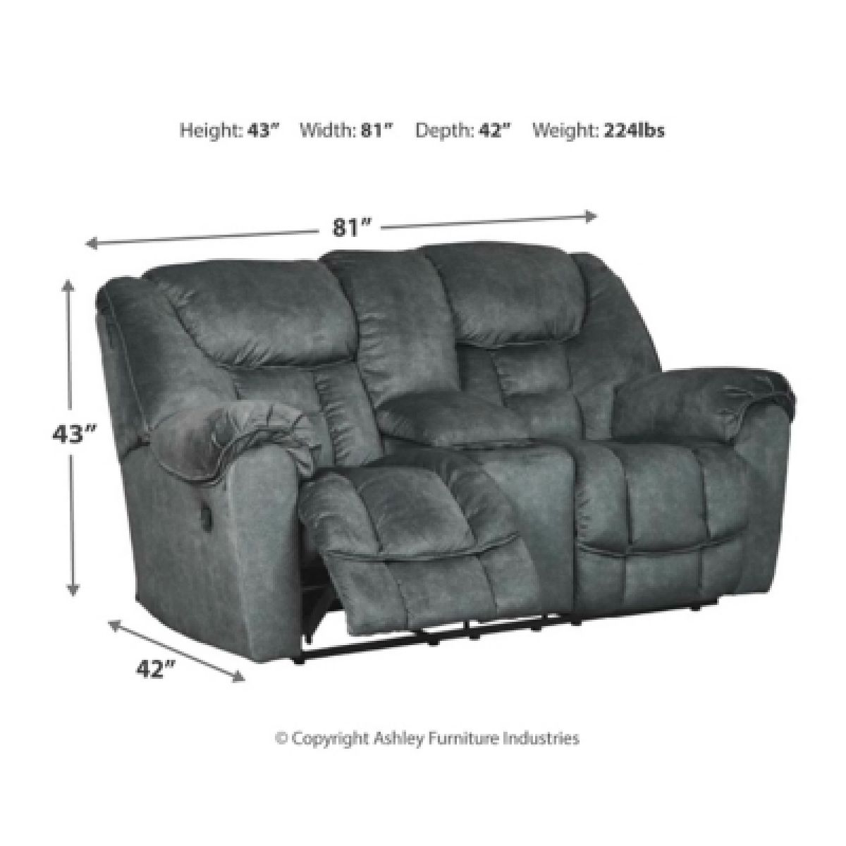 Capehorn Reclining Loveseat with Console - Image 5