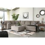 Ballinasloe 3-Piece Sectional with Chaise Smoke Color - Image 3