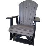 2′ Swivel Adirondack Glider Coastal Grey and Black