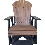 2′ Swivel Adirondack Glider in Mahogany and Black