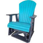 2′ Swivel Adirondack Glider in Aruba Blue and Grey