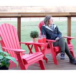 Basic Folding End Table in Weathered Wood and Dark Wood - Image 2