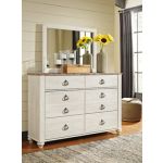 Willowton Queen Panel Bed, Dresser, Mirror and 2 Nightstands - Image 3