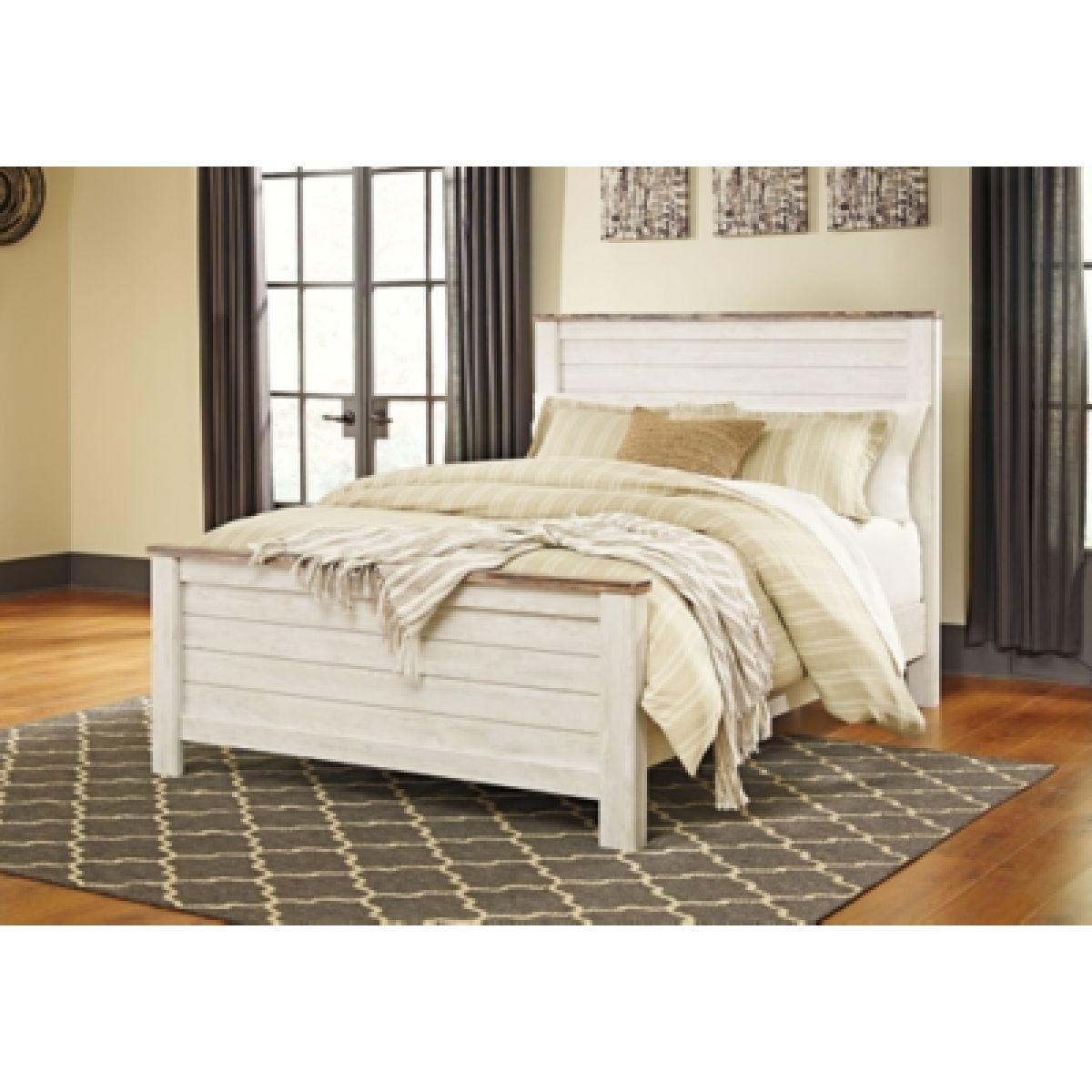 Willowton Queen Panel Bed, Dresser, Mirror and 2 Nightstands - Image 4