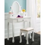 Kaslyn Vanity and Mirror with Stool - Image 3