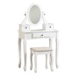 Kaslyn Vanity and Mirror with Stool - Image 2