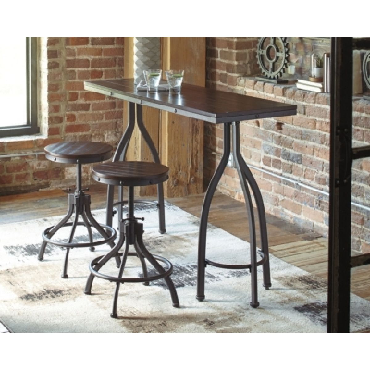 Odium Counter Height Dining Table and Bar Stools (Set of 3) - Image 3