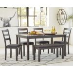 Bridson Dining Table and Chairs with Bench (Set of 6) - Image 3