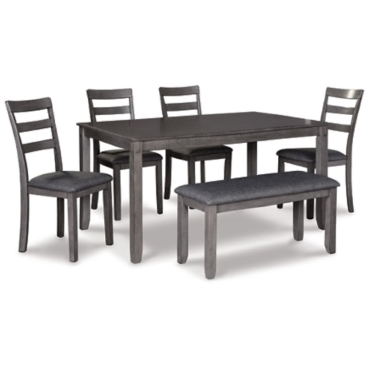 Bridson Dining Table and Chairs with Bench (Set of 6) - Image 2