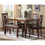 Bennox Dining Table and Chairs with Bench (Set of 6) - Image 3