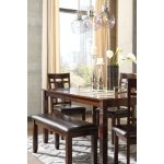 Bennox Dining Table and Chairs with Bench (Set of 6) - Image 4