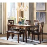 Bennox Dining Table and Chairs with Bench (Set of 6) - Image 6