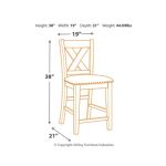 Caitbrook Counter Height Upholstered Bar Stool - Image 4