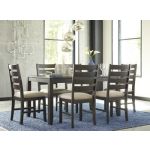 Rokane Dining Table and Chairs (Set of 7)