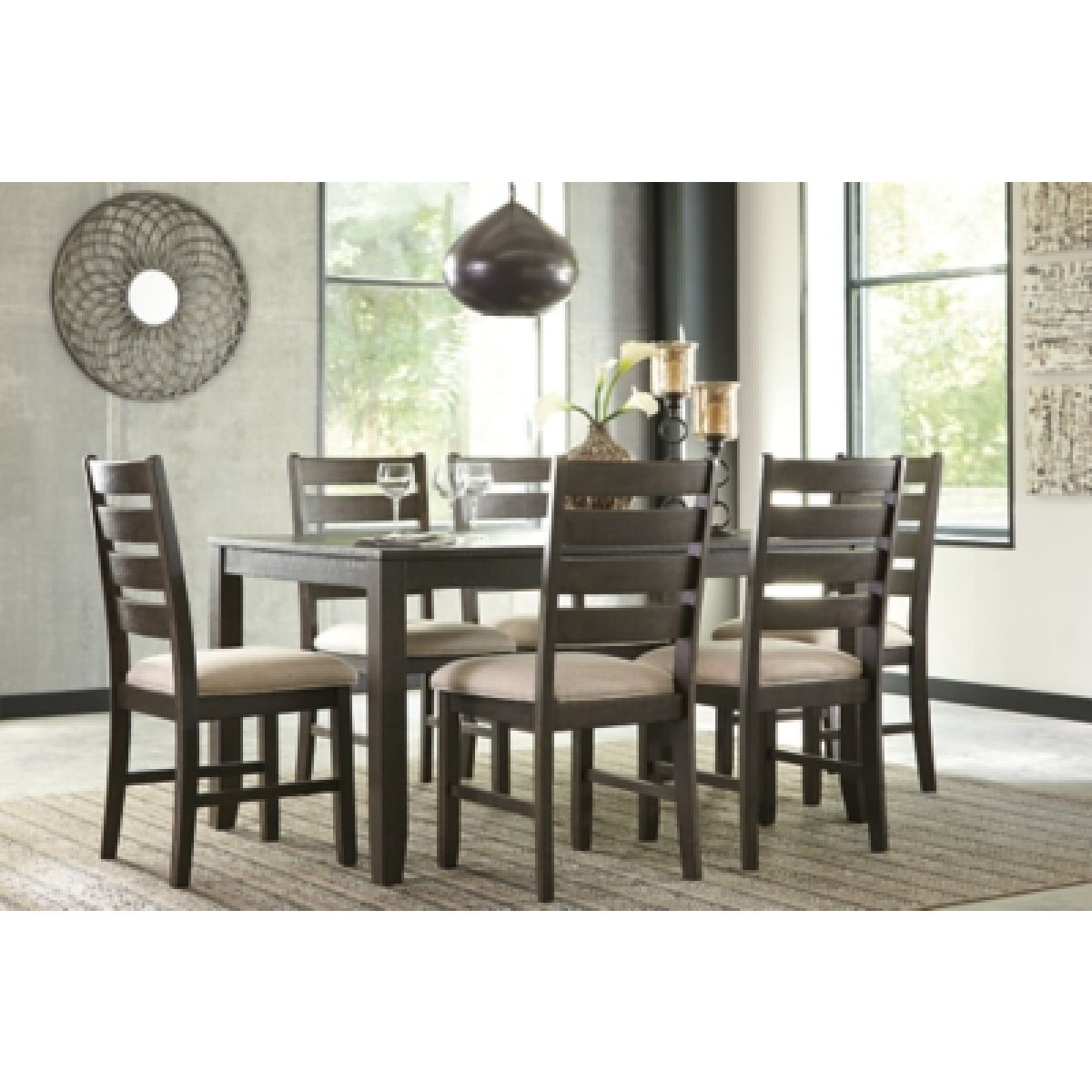 Rokane Dining Table and Chairs (Set of 7) - Image 4