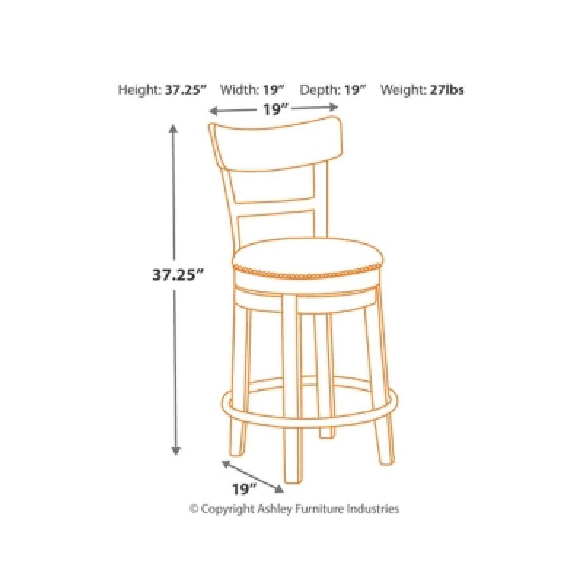 Pinnadel Counter Height Bar Stool - Image 5
