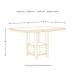 Ralene Counter Height Dining Extension Table - Image 11