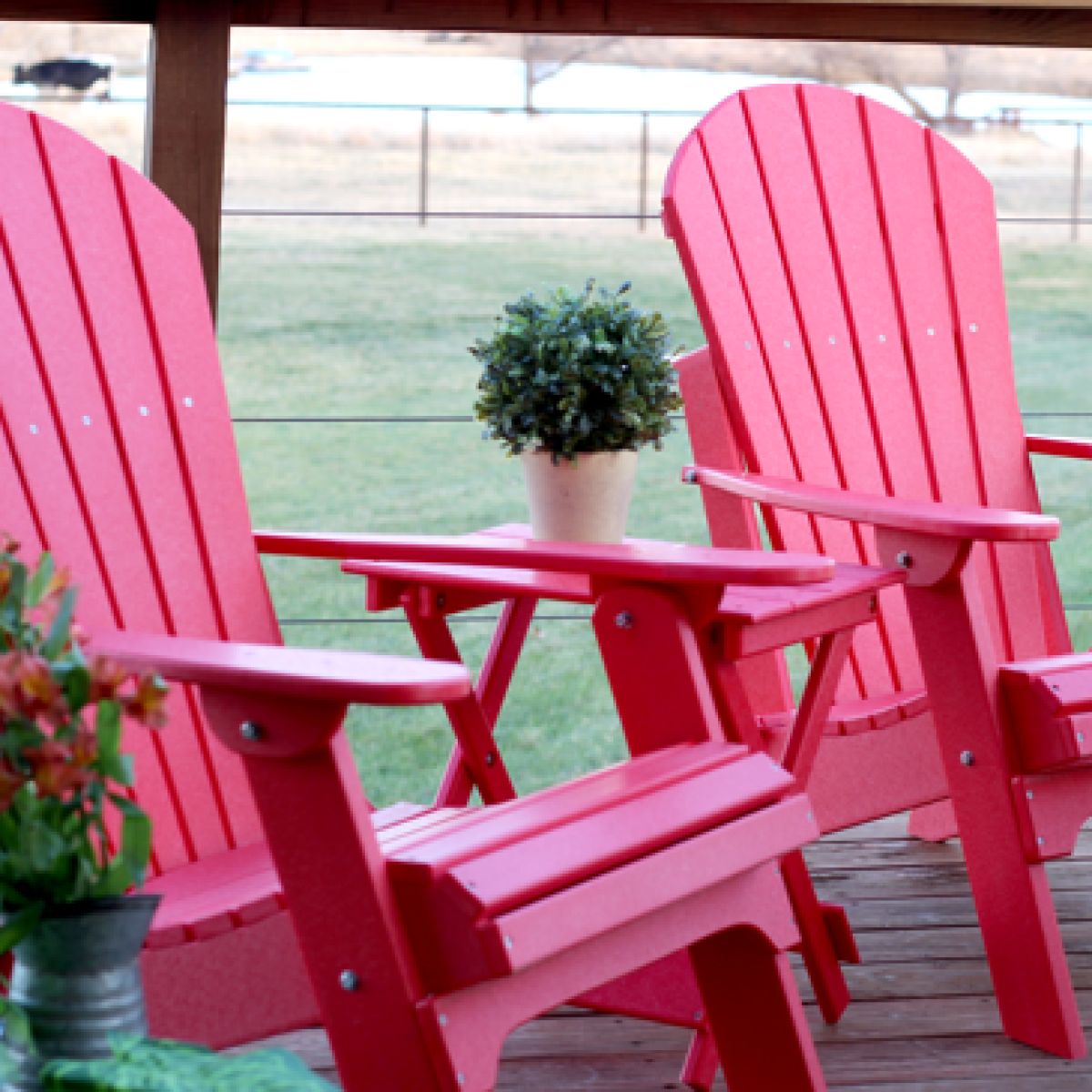 Folding Adirondack Chair in Mahogany and Walnut - Image 3