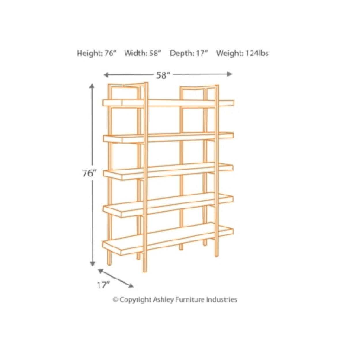 Starmore 76" Bookcase - Image 8