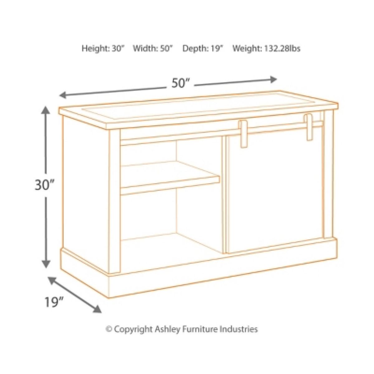 Luxenford 50" Credenza - Image 5