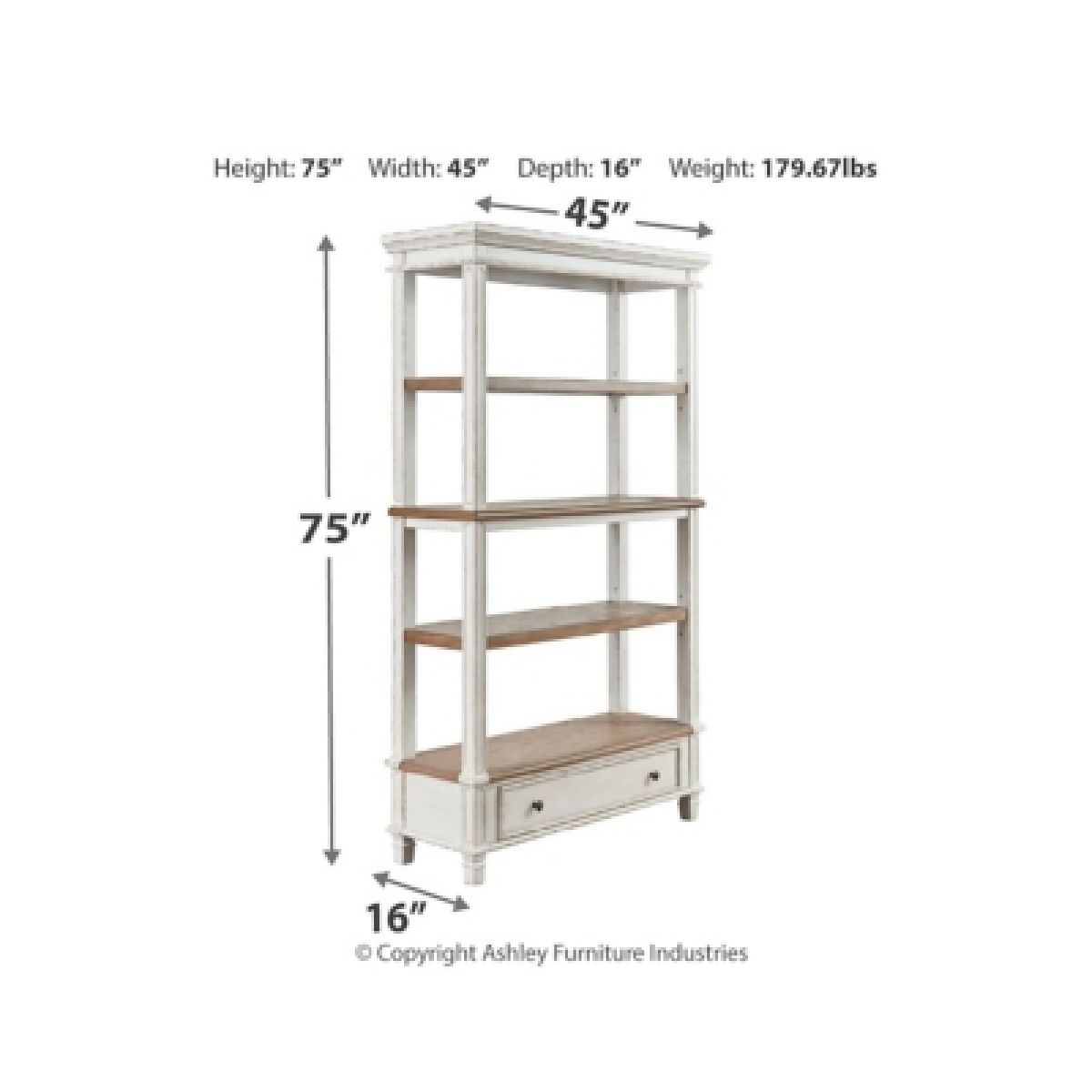 Realyn 75" Bookcase - Image 6