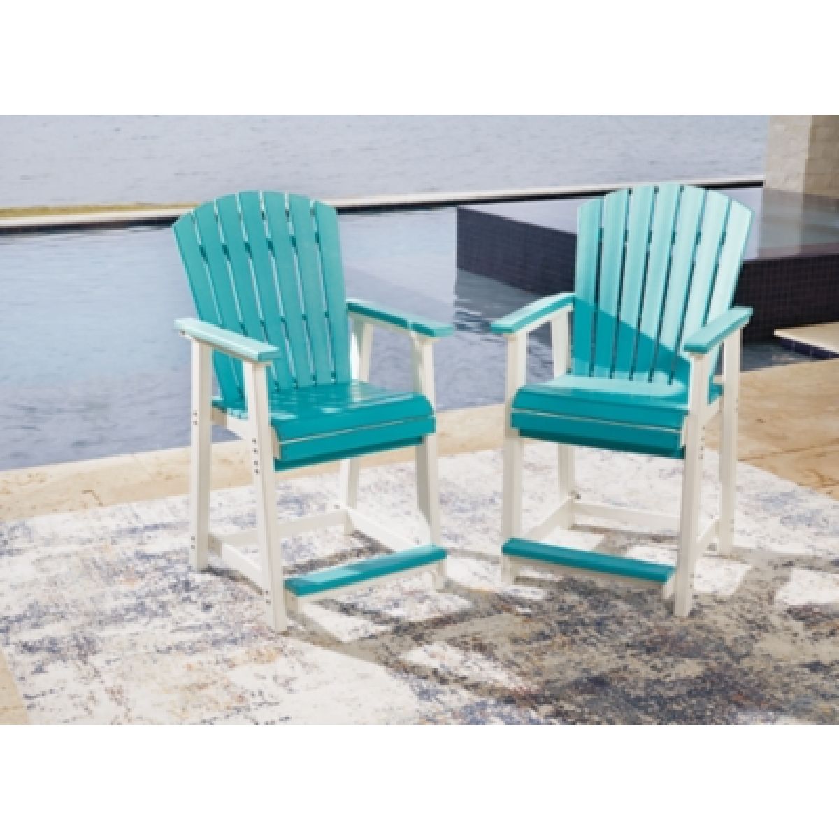 Eisely Outdoor Counter Height Bar Stool (Set of 2) - Image 3