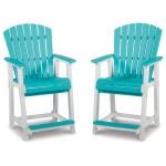 Eisely Outdoor Counter Height Bar Stool (Set of 2) - Image 2