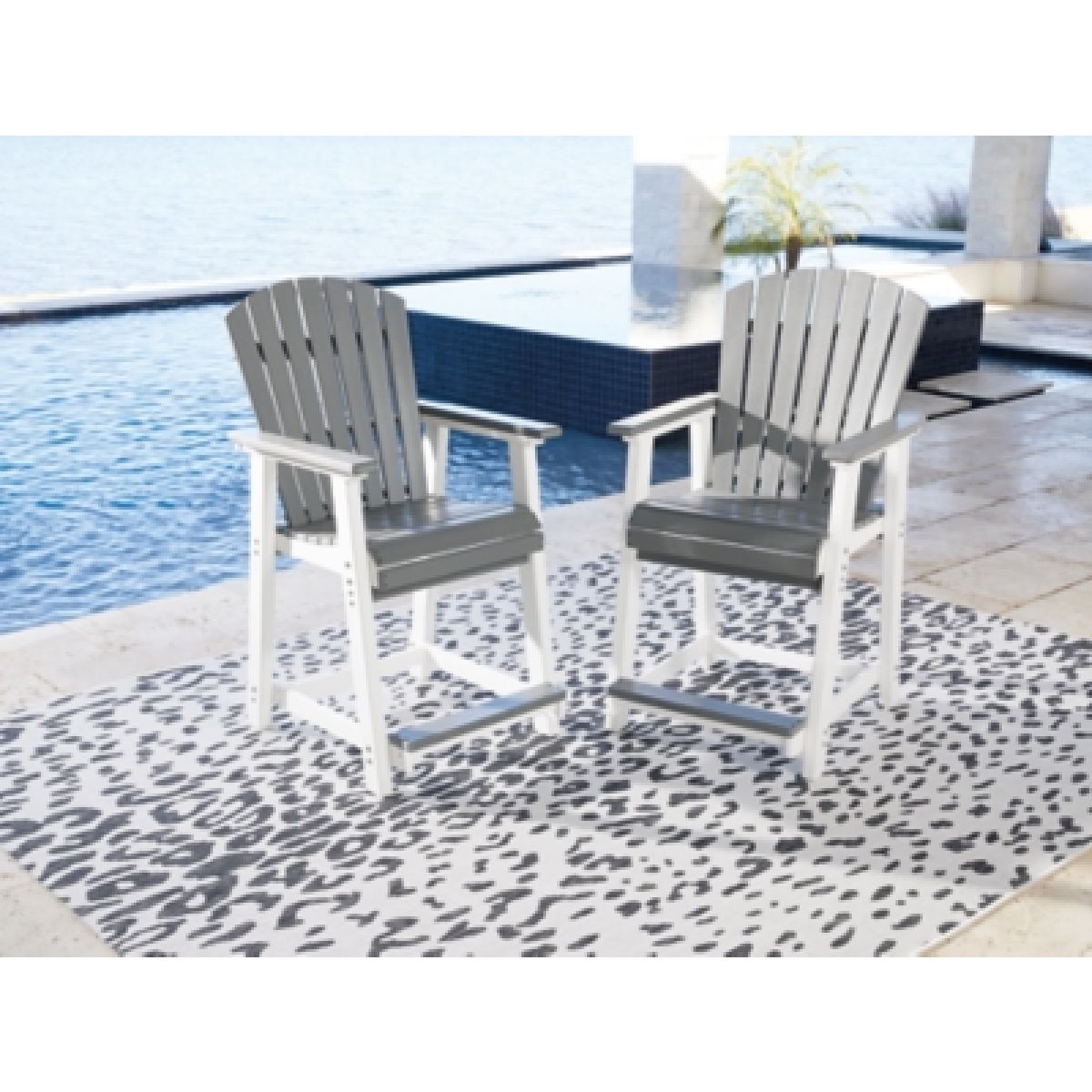 Transville Outdoor Counter Height Bar Stool (Set of 2) - Image 3