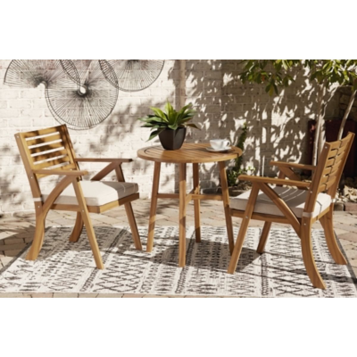 Vallerie Outdoor Chairs with Table Set (Set of 3) - Image 7