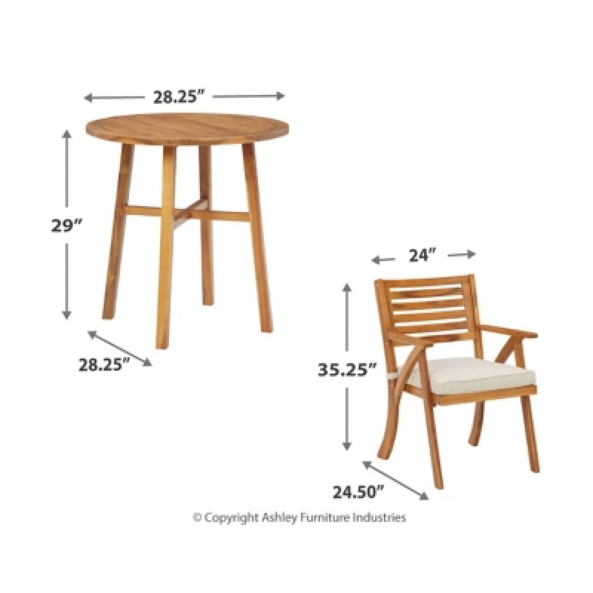 Vallerie Outdoor Chairs with Table Set (Set of 3) - Image 13