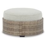 Calworth Outdoor Ottoman with Cushion - Image 2