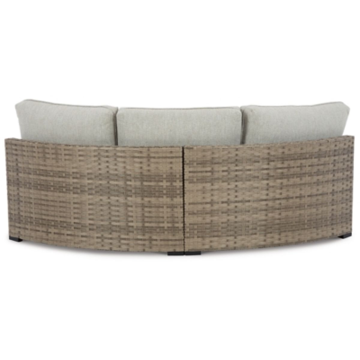 Calworth Outdoor Curved Loveseat with Cushion - Image 5