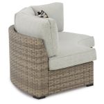 Calworth Outdoor Curved Loveseat with Cushion - Image 4