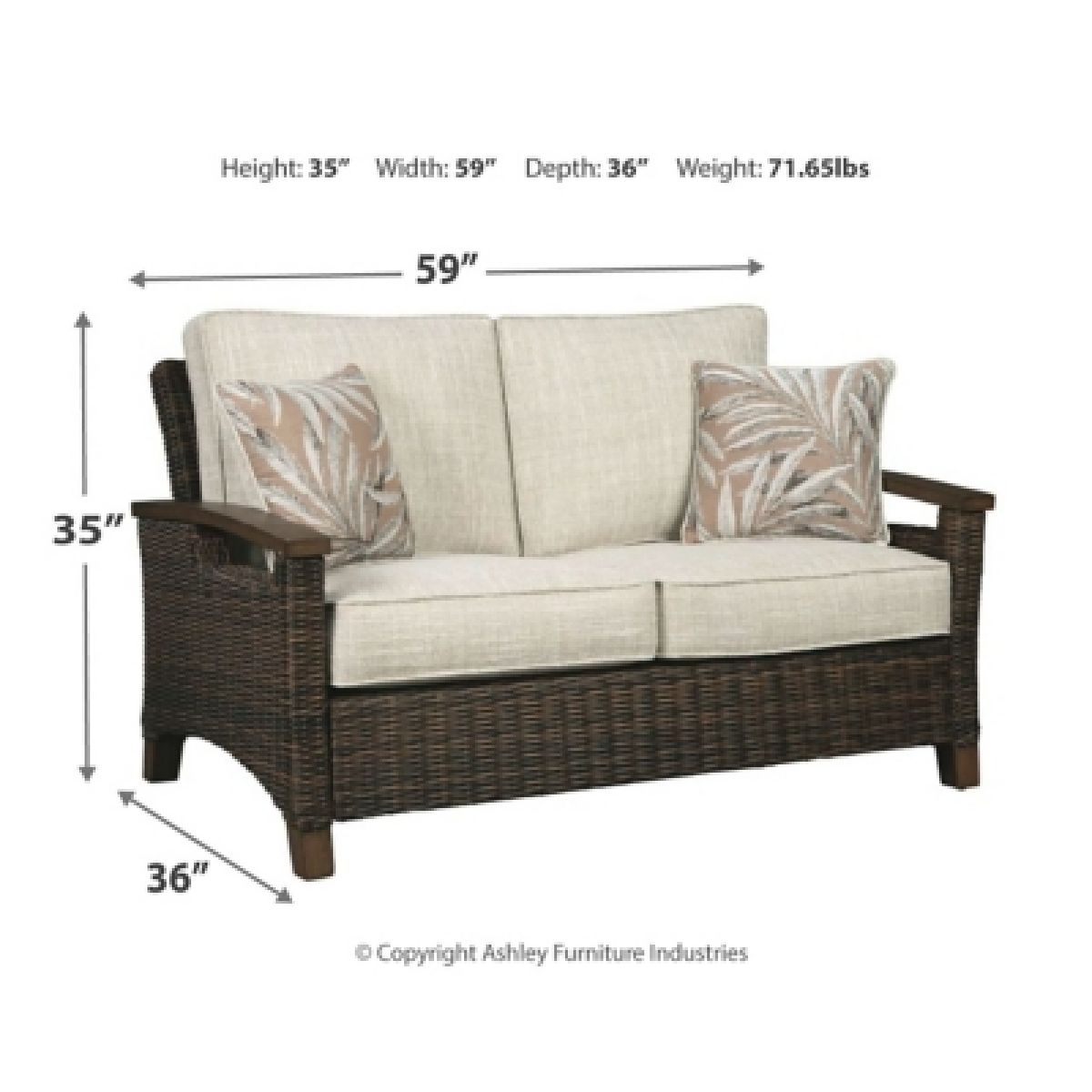 Paradise Trail Loveseat with Cushion - Image 5