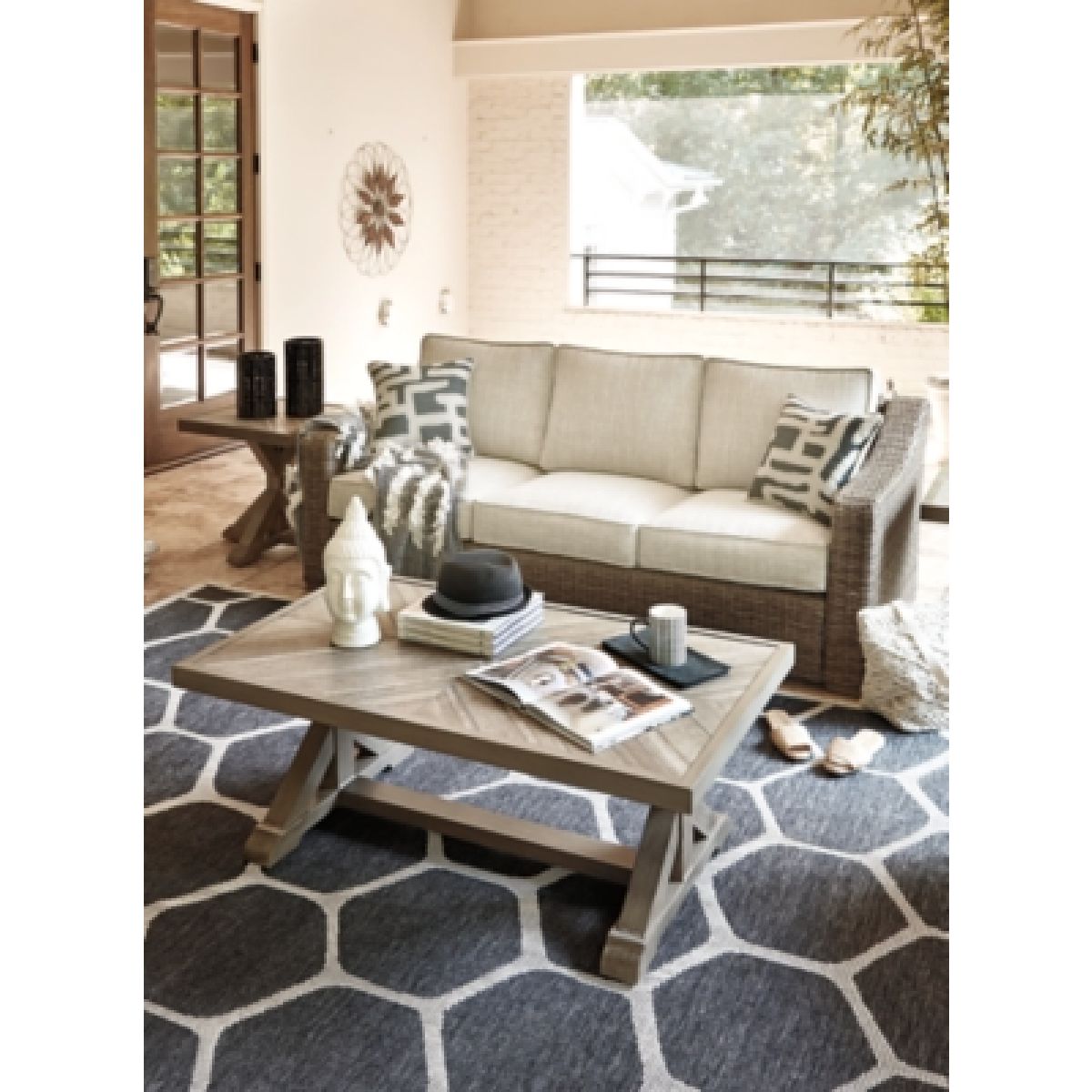 Beachcroft Outdoor Sofa with Cushion - Image 9