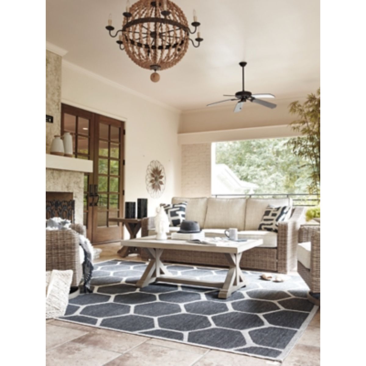 Beachcroft Outdoor Sofa with Cushion - Image 10