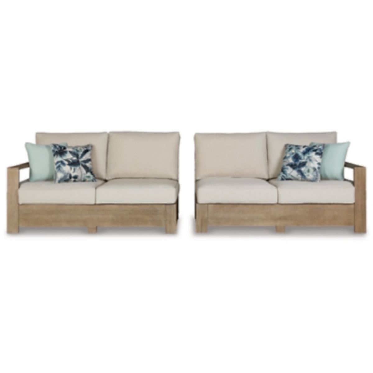 Silo Point Right-Arm Facing/Left-Arm Facing Outdoor Loveseat with Cushion (Set of 2) - Image 2