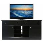 49603 Solid Black 60 Inch TV Stand