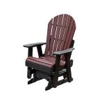 2′ Adirondack Glider in Weathered Wood and Black
