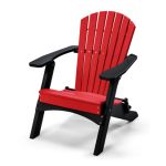 Folding Adirondack Chair Red and Black