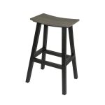 Bar Height Saddle Stool in Slate Grey and Black