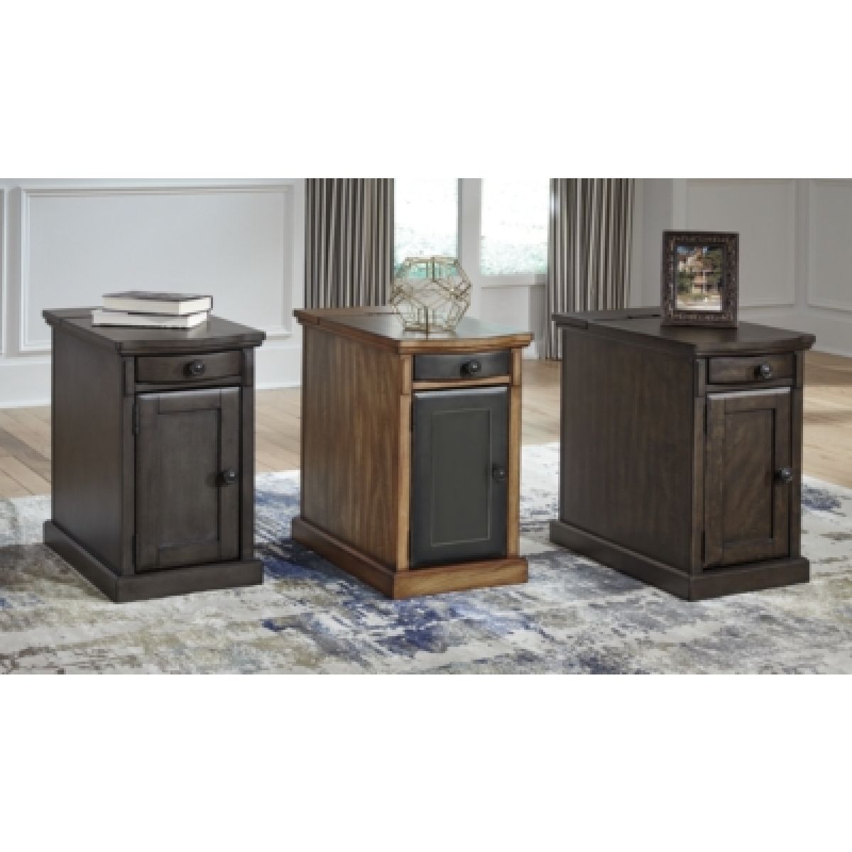 Laflorn Chairside End Table with USB Ports & Outlets - Image 9