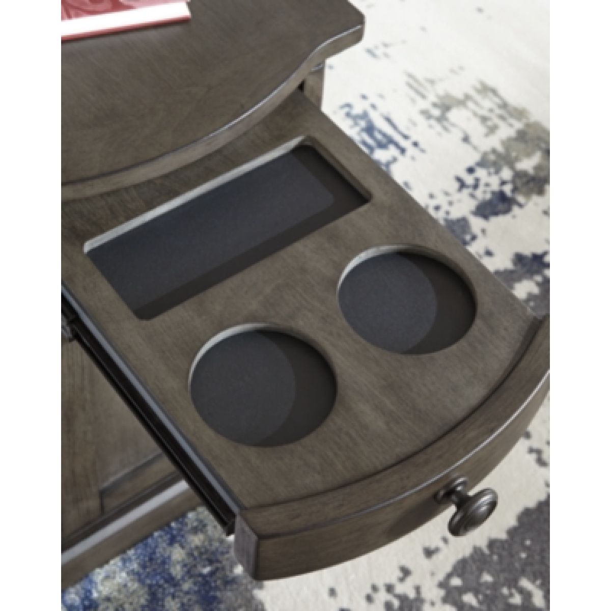 Laflorn Chairside End Table with USB Ports & Outlets - Image 8