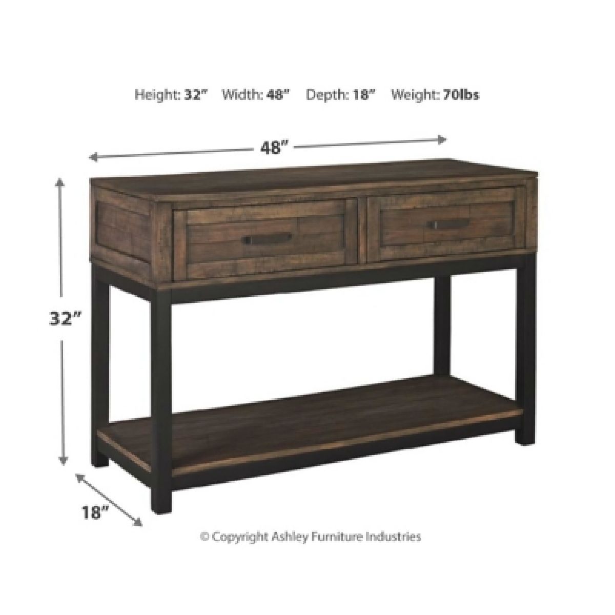 Johurst Sofa/Console Table - Image 5