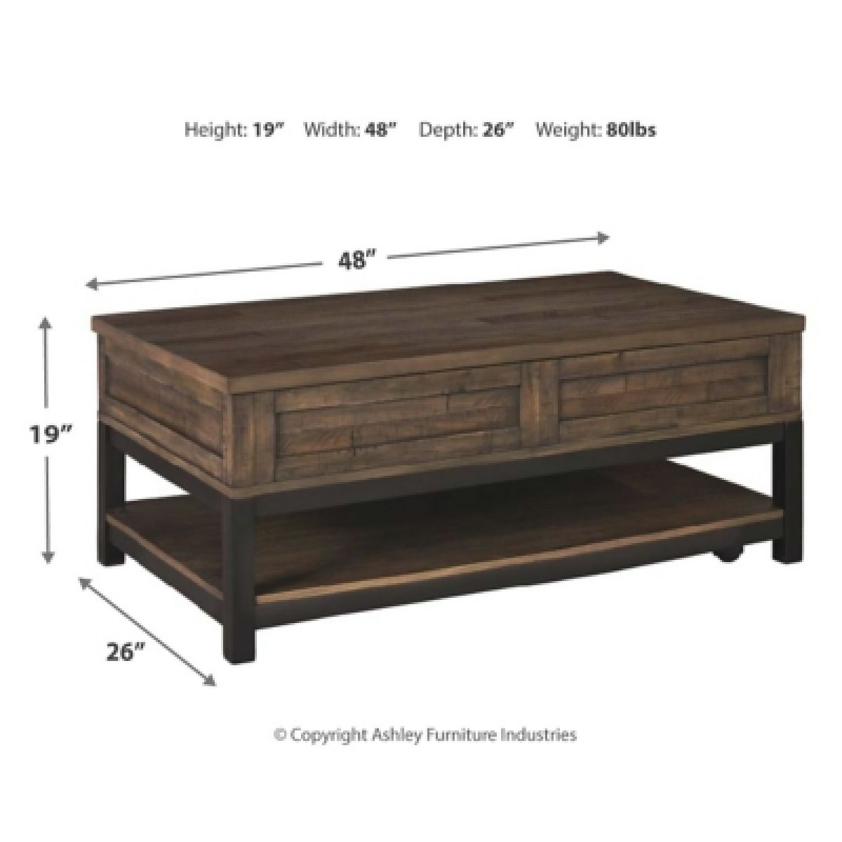 Johurst Coffee Table with Lift Top - Image 5